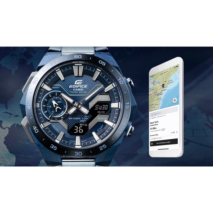 CASIO EDIFICE ECB-2200CB-2ADF WINDFLOW MEN WATCH