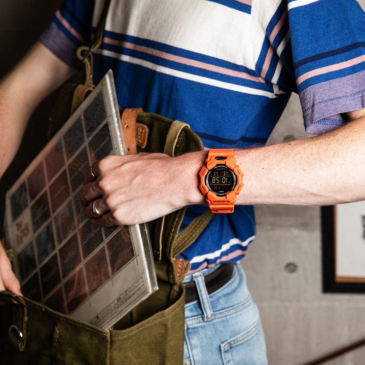 CASIO G-SHOCK GD-010-4DR STANDARD DIGITAL ORANGE WATCH