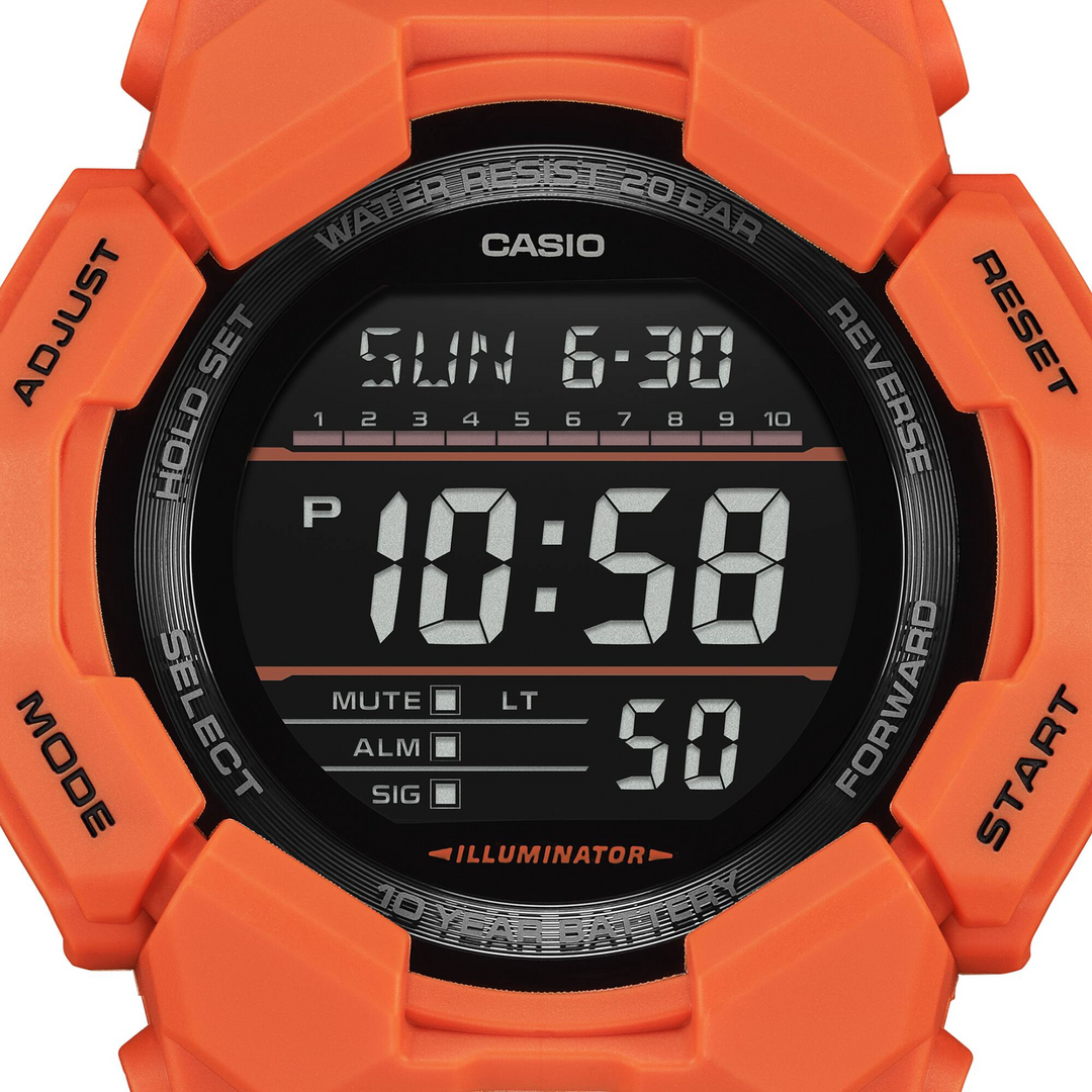 CASIO G-SHOCK GD-010-4DR STANDARD DIGITAL ORANGE WATCH