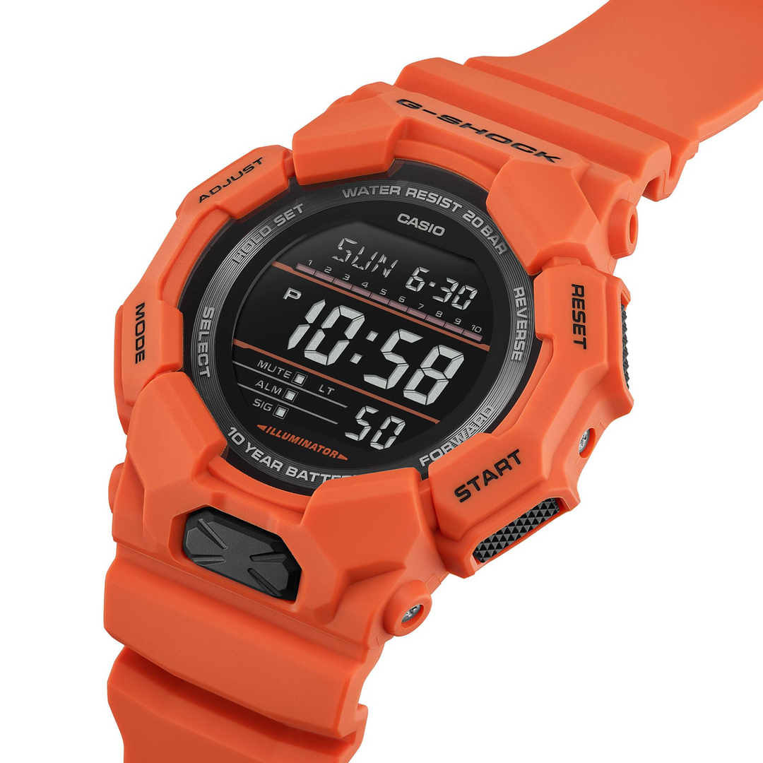 CASIO G-SHOCK GD-010-4DR STANDARD DIGITAL ORANGE WATCH