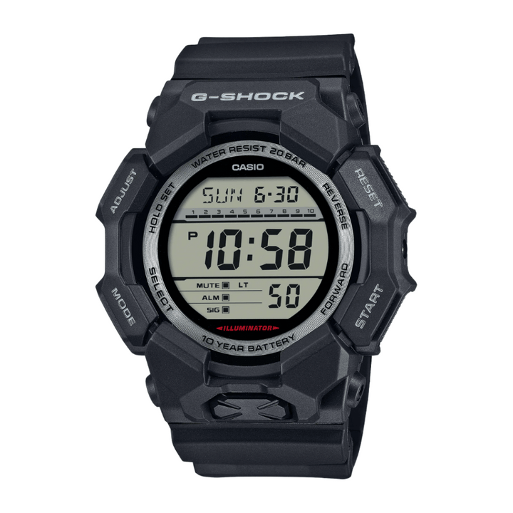 CASIO G-SHOCK GD-010-1DR STANDARD DIGITAL BLACK WATCH