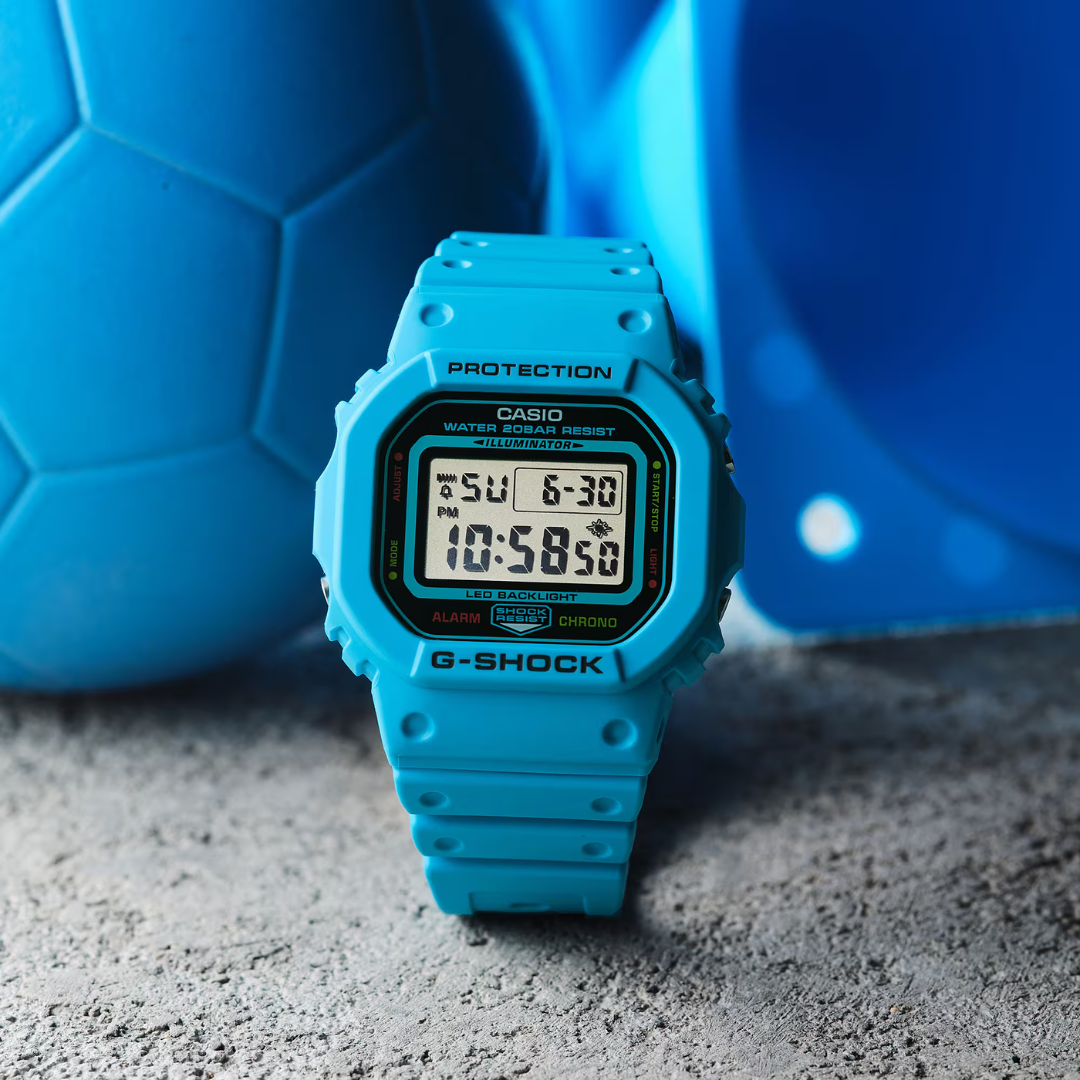 CASIO G-SHOCK DW-5600EP-2DR VIVID BLUE DIGITAL WATCH