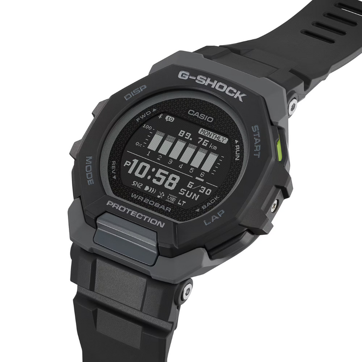 CASIO G-SHOCK G-SQUAD SPORTS GBD-300-1DR DIGITAL BLACK WATCH