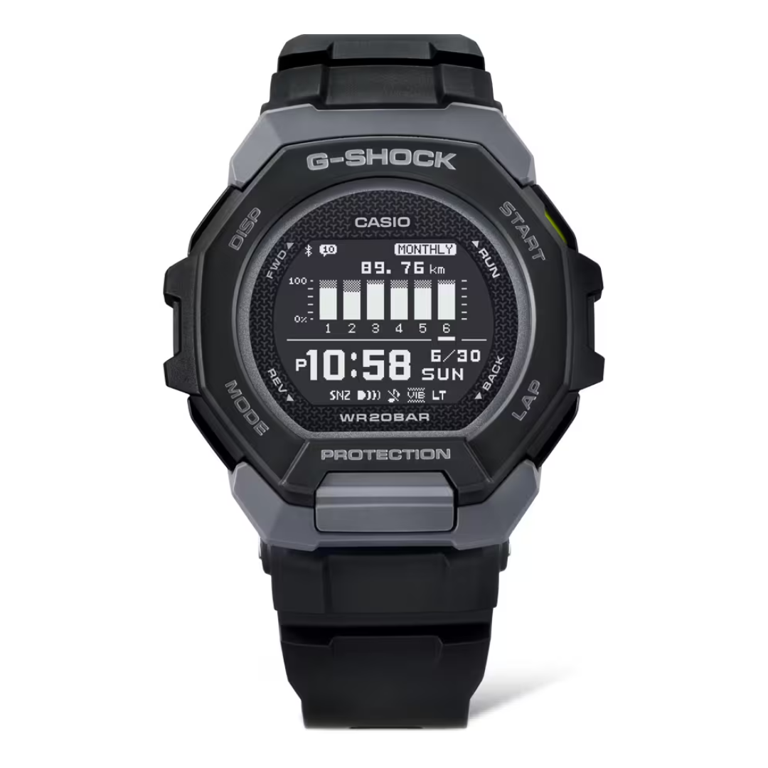 CASIO G-SHOCK G-SQUAD SPORTS GBD-300-1DR DIGITAL BLACK WATCH