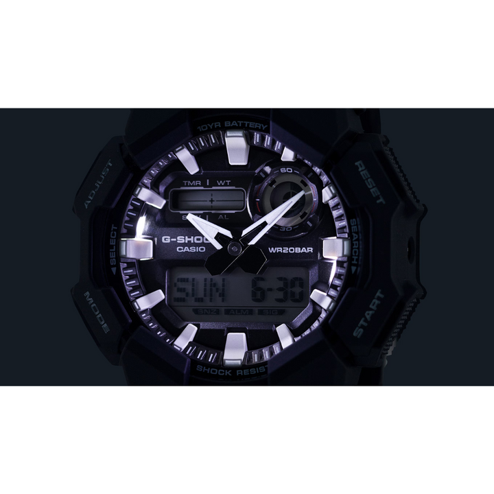 CASIO G-SHOCK GA-010-1ADR STANDARD ANALOG-DIGITAL BLACK WATCH