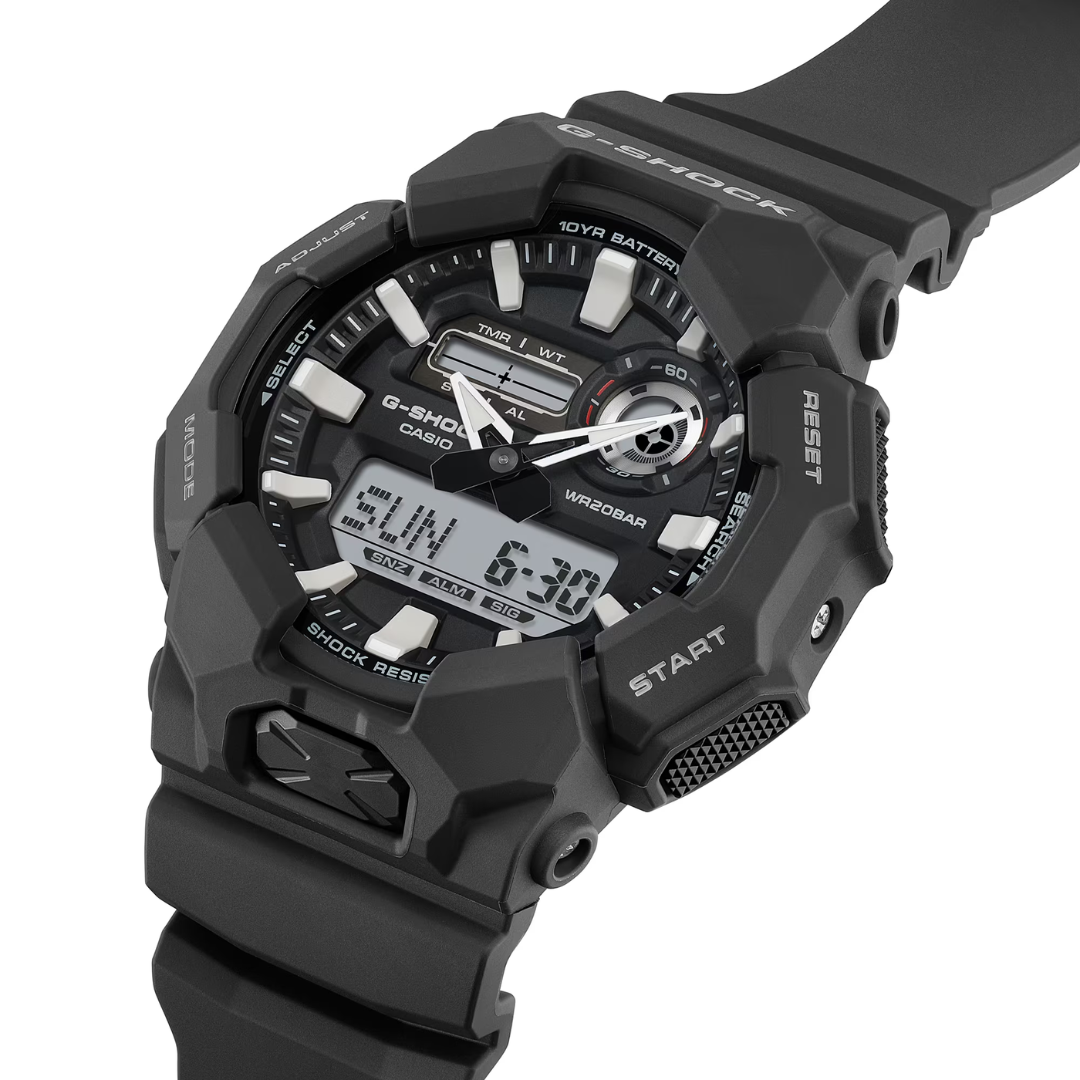 CASIO G-SHOCK GA-010-1ADR STANDARD ANALOG-DIGITAL BLACK WATCH