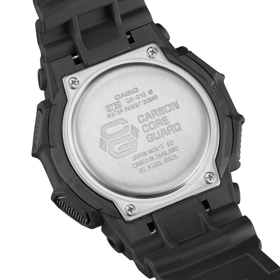 CASIO G-SHOCK GA-010-1ADR STANDARD ANALOG-DIGITAL BLACK WATCH