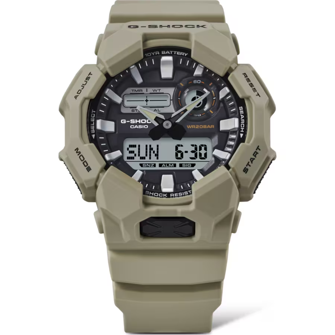 CASIO G-SHOCK GA-010-5ADR STANDARD ANALOG-DIGITAL BROWN WATCH