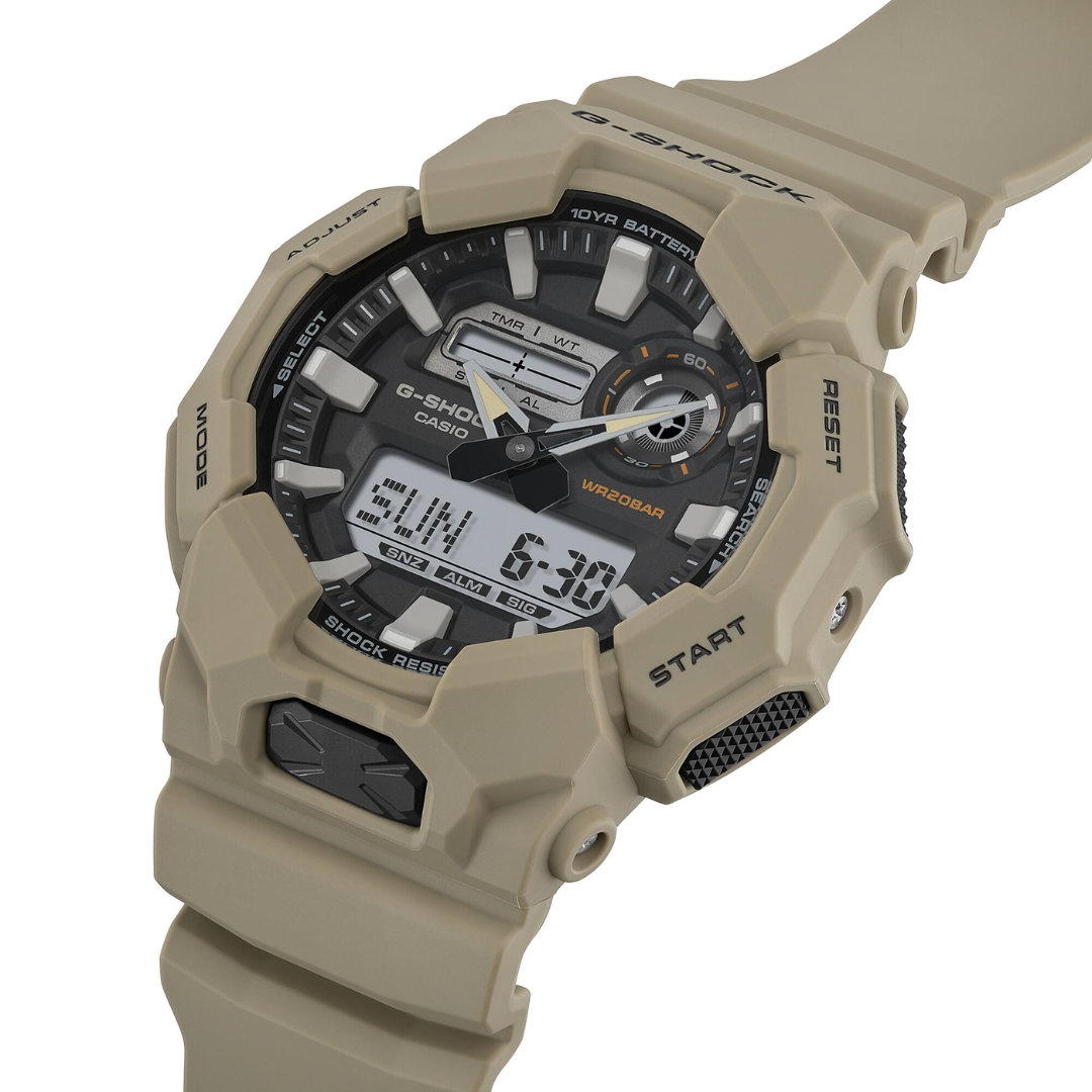 CASIO G-SHOCK GA-010-5ADR STANDARD ANALOG-DIGITAL BROWN WATCH