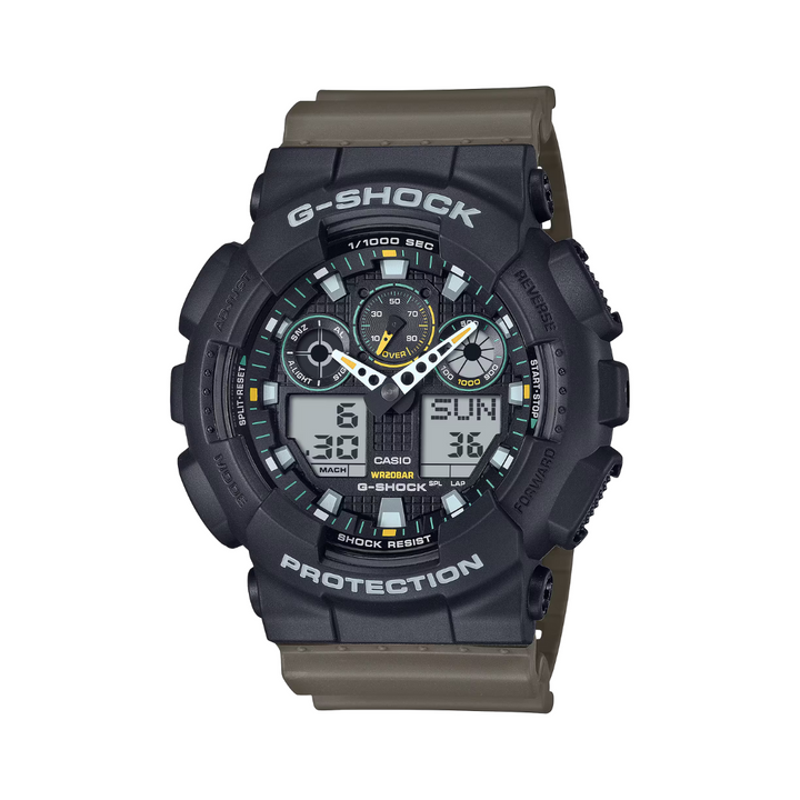 CASIO G-SHOCK GA-100TU-1A3DR ANALOG-DIGITAL TWO-TONE COLOR WATCH