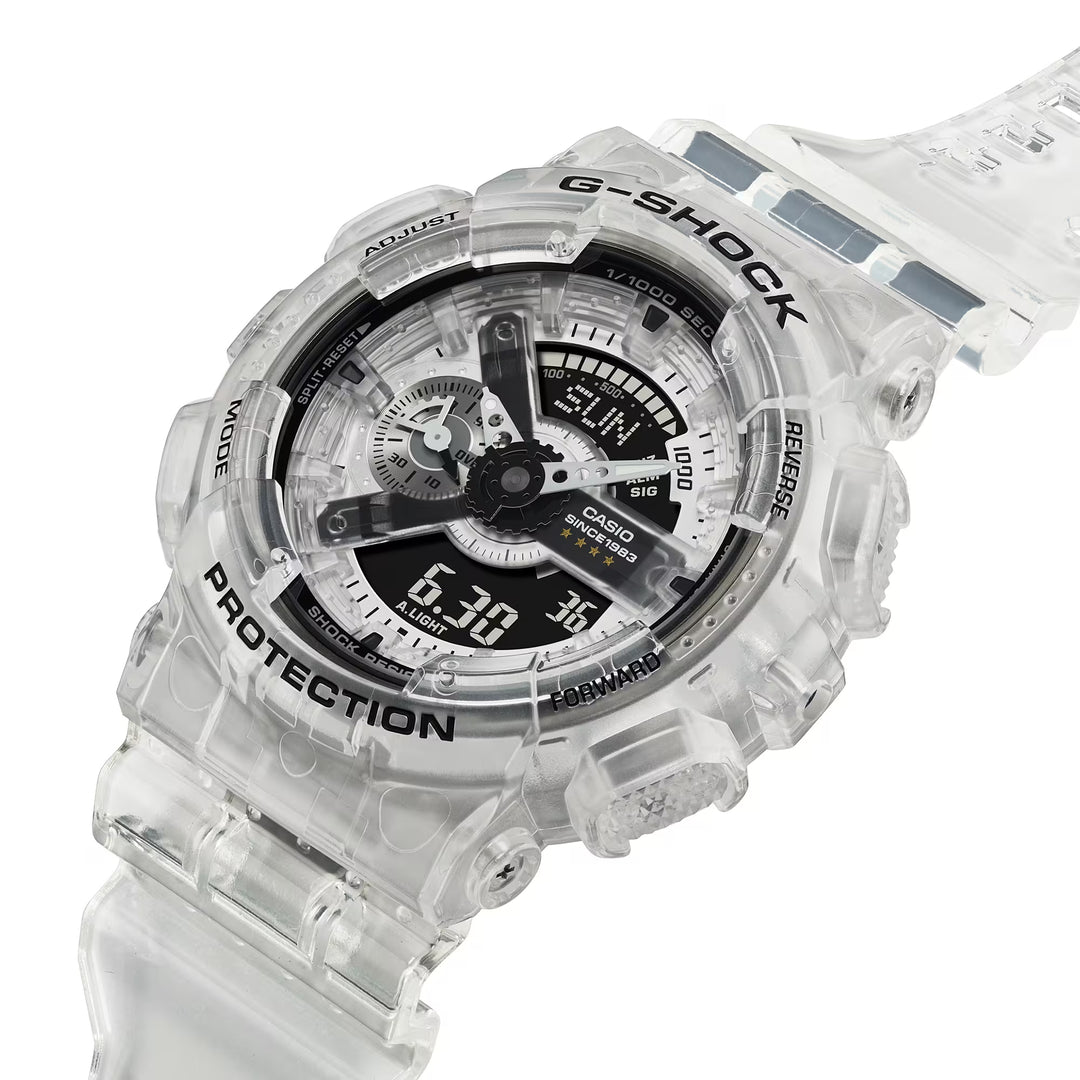 CASIO G-SHOCK GA-114RX-7ADR 40TH ANNIVERSARY CLEAR REMIX ANALOG-DIGITAL TRANSPARENT WATCH