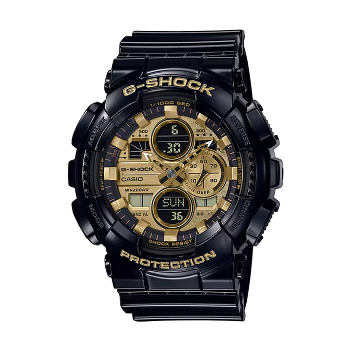 CASIO G-SHOCK GA-140GB-1A1DR SPECIAL COLOUR MODELS BLACK GOLD WATCH