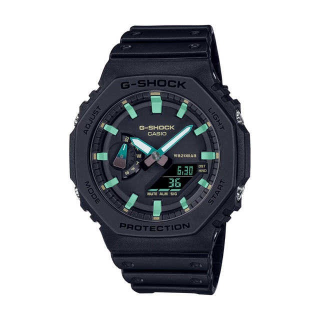 CASIO G-SHOCK GA-2100RC-1ADR ANALOG-DIGITAL BLACK WATCH