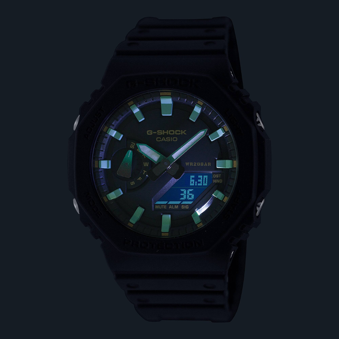 CASIO G-SHOCK GA-2100RC-1ADR ANALOG-DIGITAL BLACK WATCH