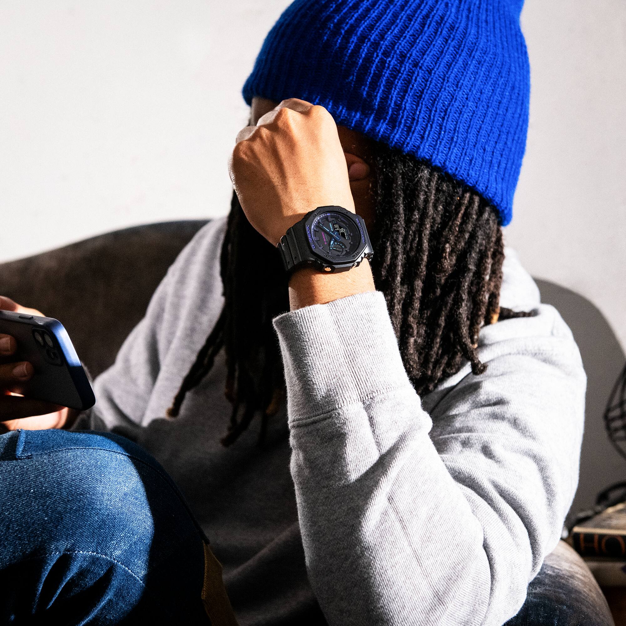 G shock watch in black online colour