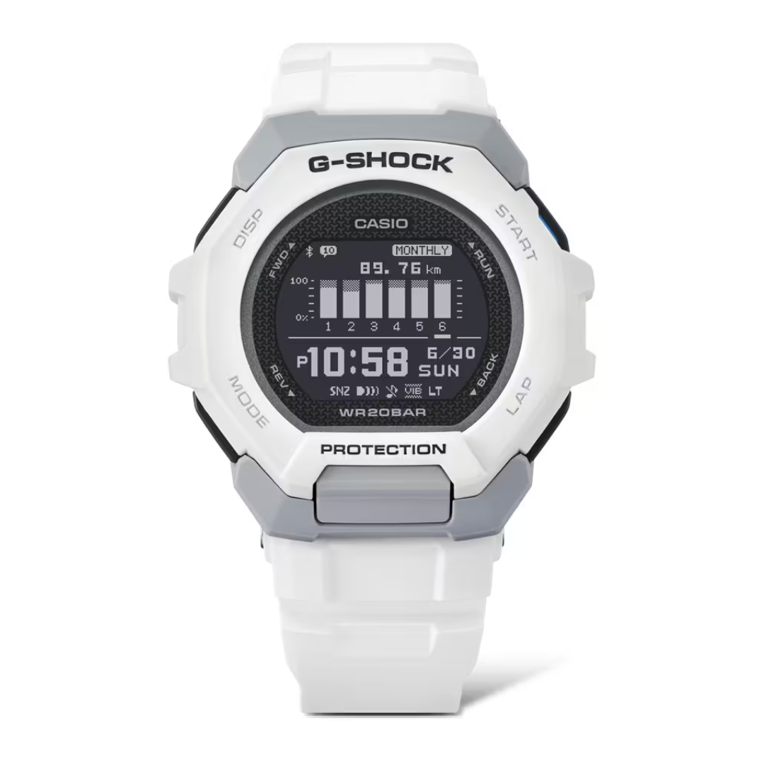 CASIO G-SHOCK G-SQUAD SPORTS GBD-300-7DR DIGITAL WHITE WATCH