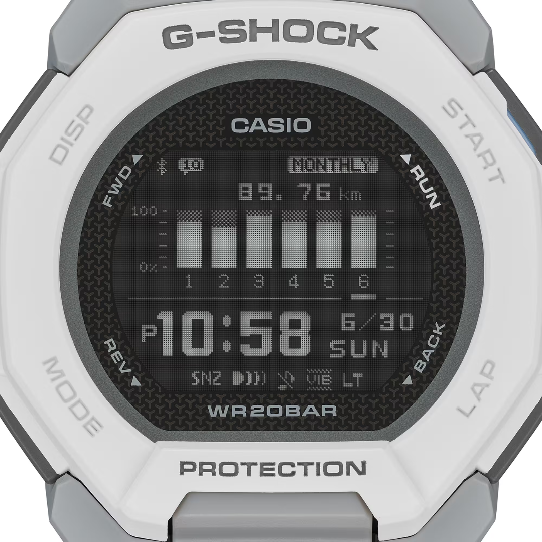 CASIO G-SHOCK G-SQUAD SPORTS GBD-300-7DR DIGITAL WHITE WATCH