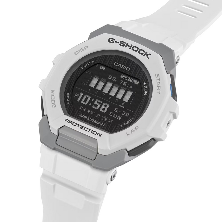 CASIO G-SHOCK G-SQUAD SPORTS GBD-300-7DR DIGITAL WHITE WATCH