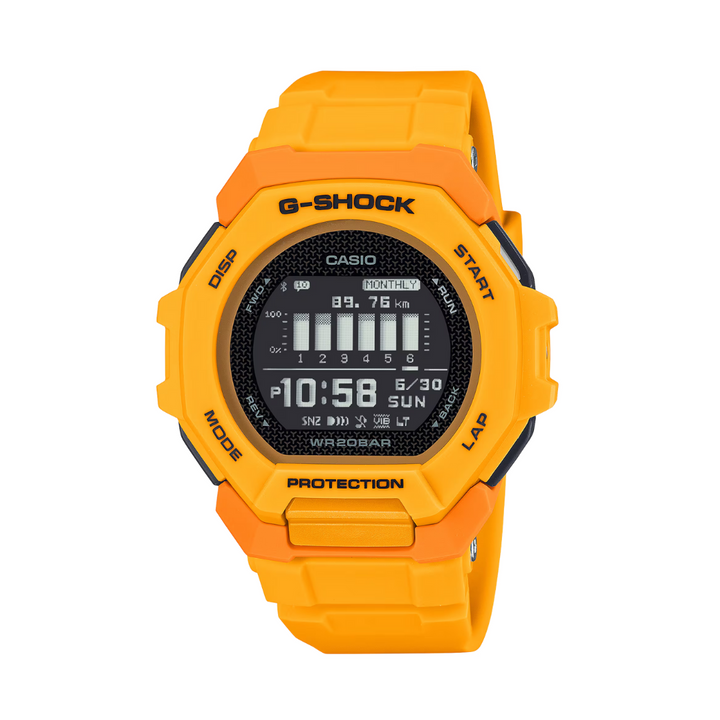 CASIO G-SHOCK G-SQUAD SPORTS GBD-300-9DR DIGITAL YELLOW WATCH