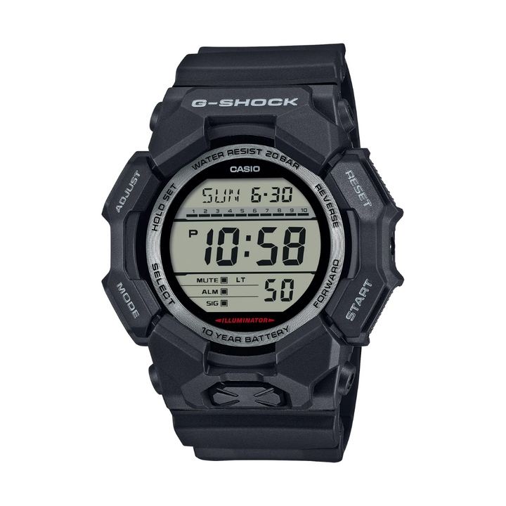 CASIO G-SHOCK GD-010-1DR STANDARD DIGITAL BLACK WATCH