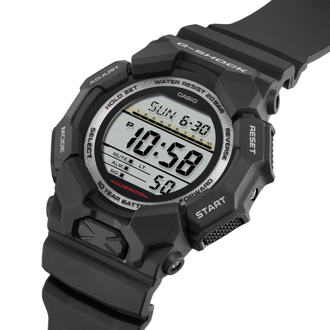 CASIO G-SHOCK GD-010-1DR STANDARD DIGITAL BLACK WATCH