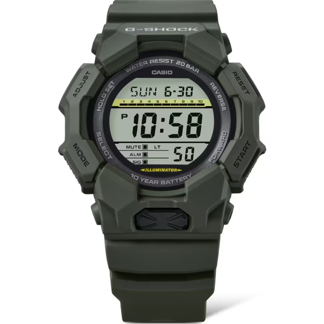 CASIO G-SHOCK GD-010-3DR STANDARD DIGITAL GREEN WATCH