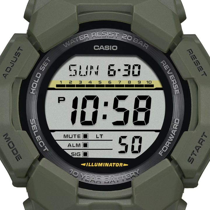 CASIO G-SHOCK GD-010-3DR STANDARD DIGITAL GREEN WATCH