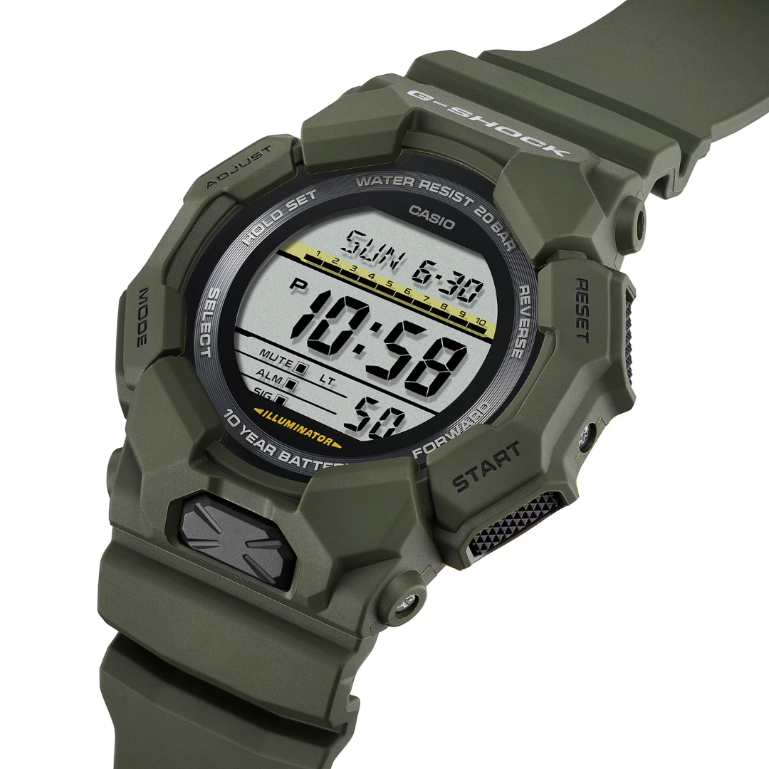 CASIO G-SHOCK GD-010-3DR STANDARD DIGITAL GREEN WATCH