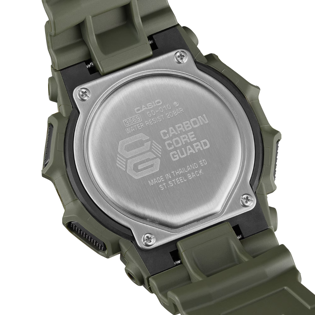 CASIO G-SHOCK GD-010-3DR STANDARD DIGITAL GREEN WATCH