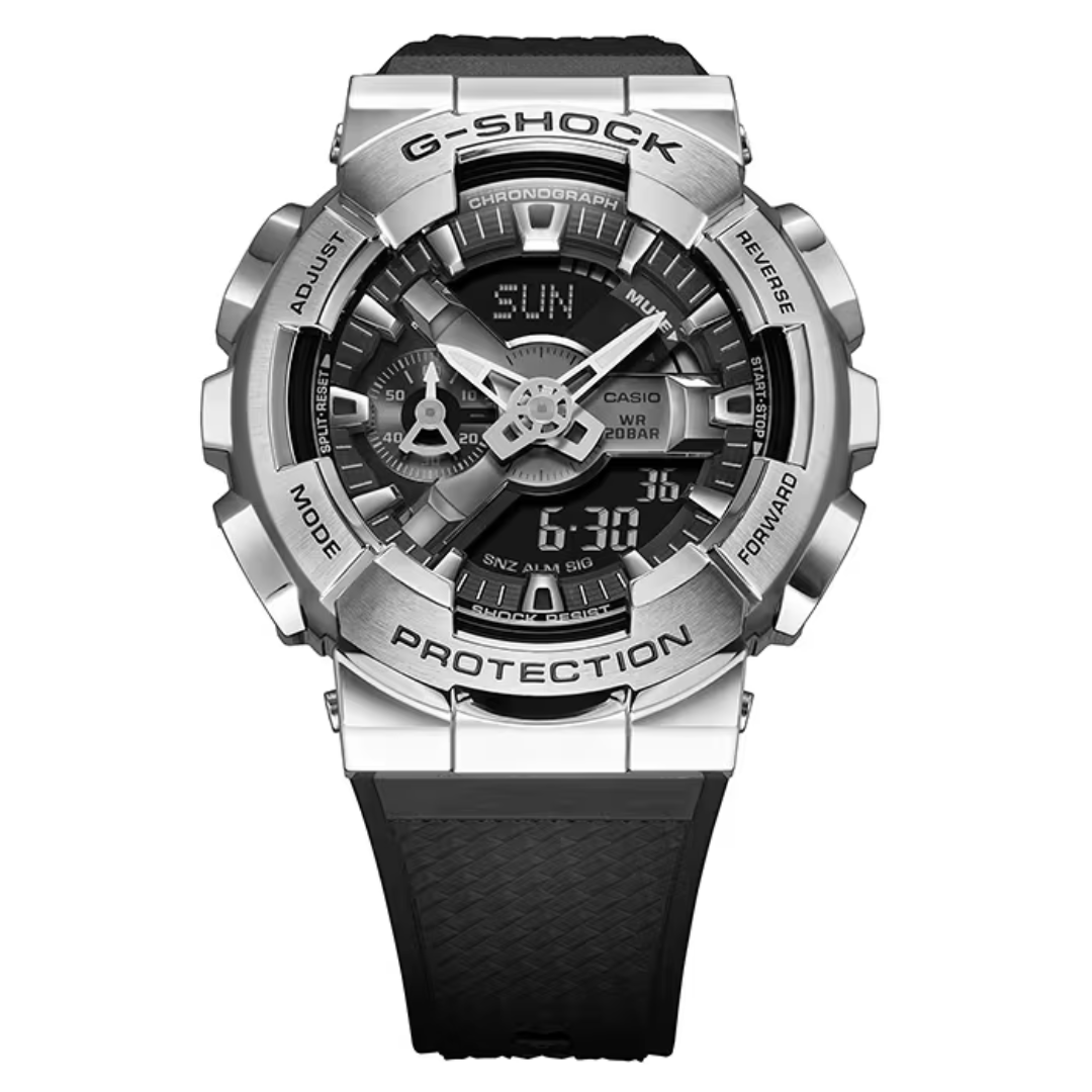 CASIO G-SHOCK GM-110-1ADR STANDARD ANALOG DIGITAL SILVER WATCH