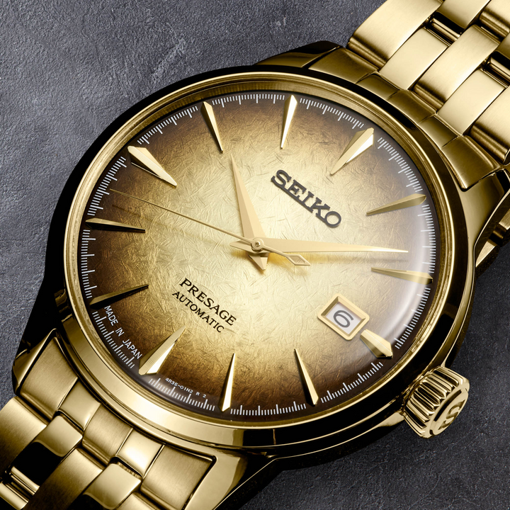 SEIKO PRESAGE SRPK48J1 COCKTAIL TIME "HALF AND HALF" AUTOMATIC MEN WATCH