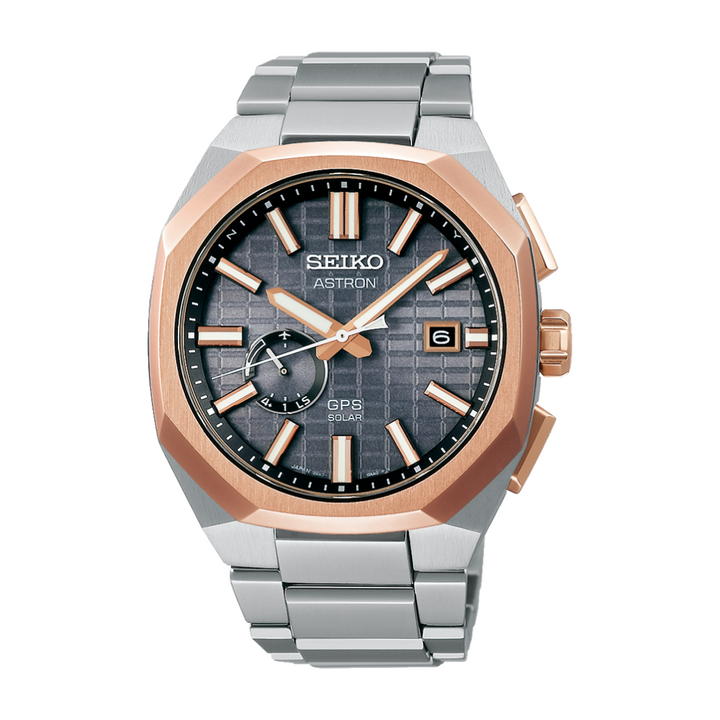 SEIKO ASTRON SSJ014J1 ‘ROSE GOLD’ CRYSTAL BOX GPS SOLAR MEN WATCH