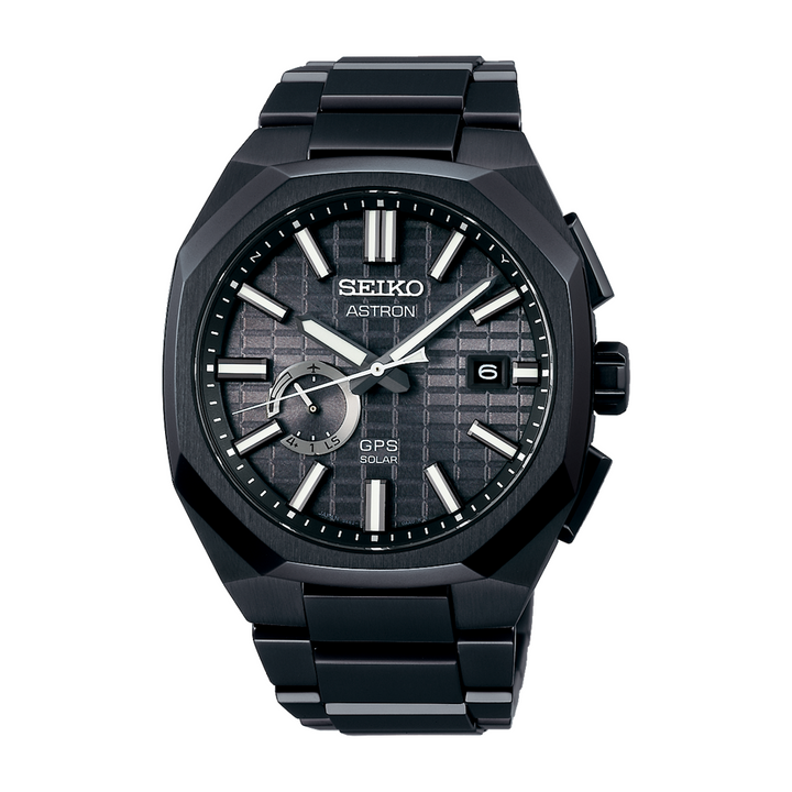 SEIKO ASTRON SSJ015J1 ‘JET BLACK’ CRYSTAL BOX GPS SOLAR MEN WATCH