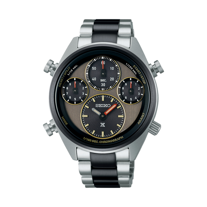 SEIKO PROSPEX SFJ005P1 LIMITED EDITION ONE HUNDREDTH OF A SECOND SPEEDTIMER SOLAR CHRONOGRAPH MEN WATCH