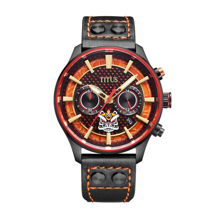 SOLVIL ET TITUS W06-03318-003 LIMITED EDITION LION DANCE CHRONOGRAPH WATCH