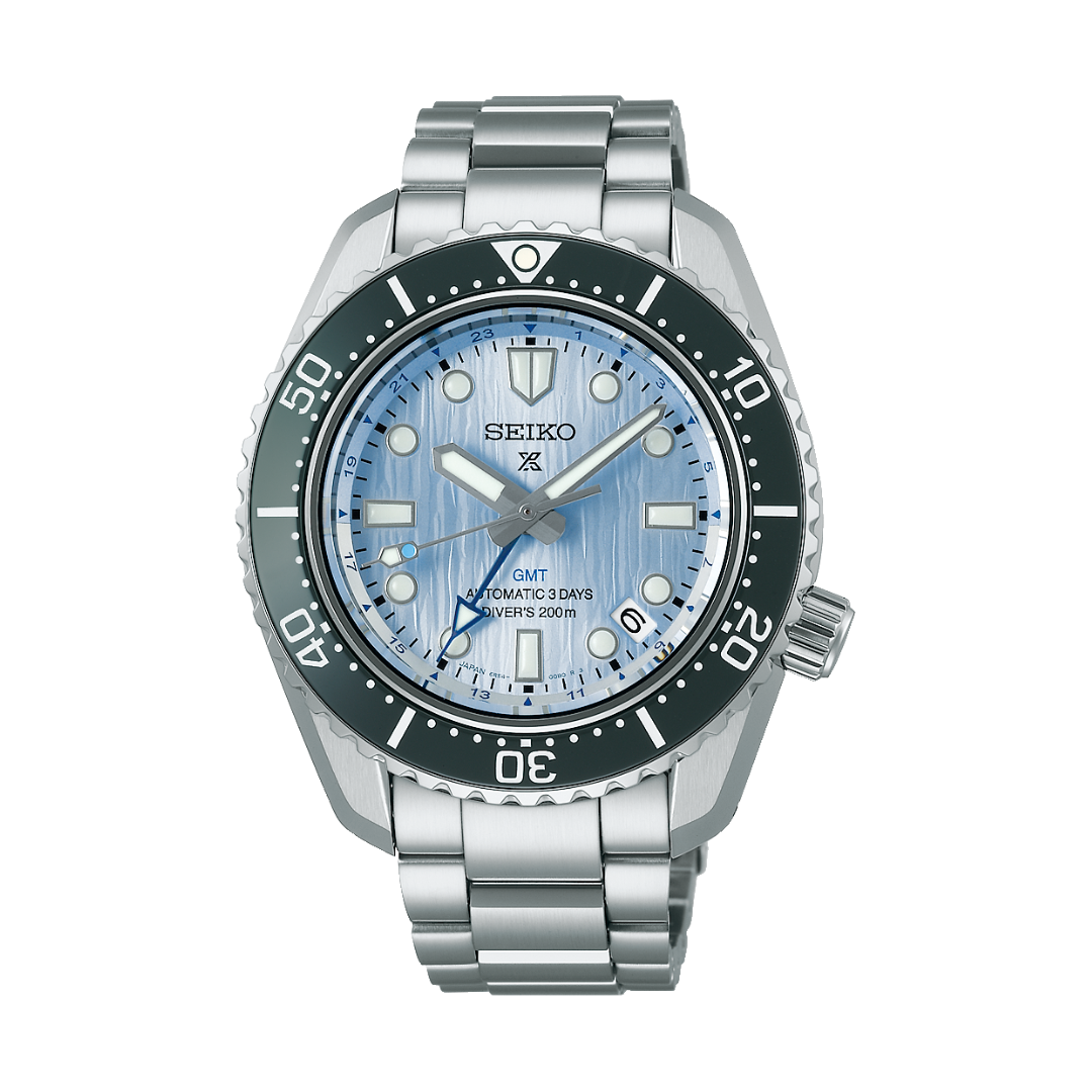 SEIKO PROSPEX SPB385J1 LIMITED EDITION 'GLACIER BLUE' GMT AUTOMATIC MEN ...