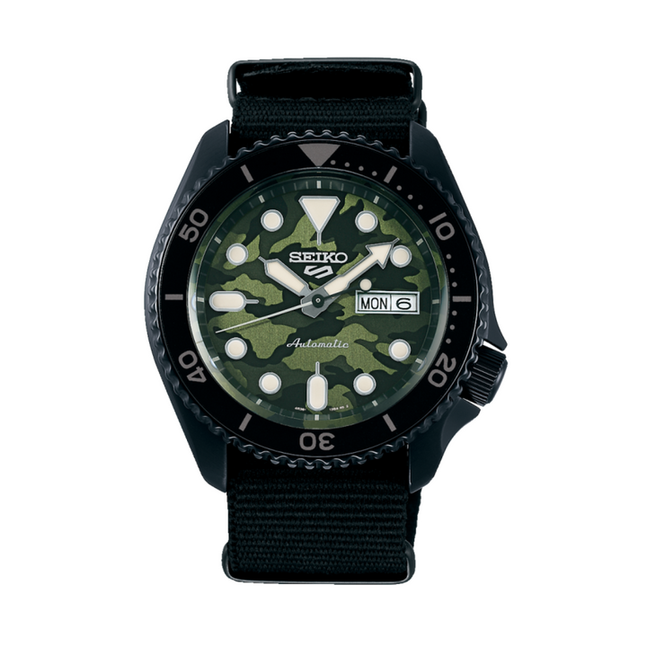 SEIKO 5 SPORTS SRPJ37K1 SKX CAMOUFLAGE STREET STYLE MEN WATCH