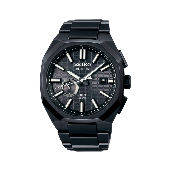 SEIKO ASTRON SSJ015J1 ‘JET BLACK’ CRYSTAL BOX GPS SOLAR MEN WATCH