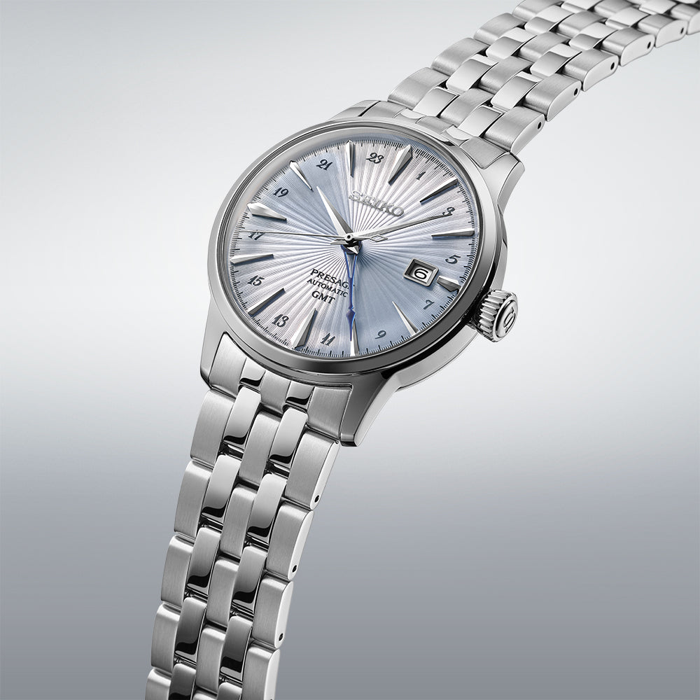 SEIKO PRESAGE SSK037J1 ‘SKYDIVING’ COCKTAIL TIME GMT MEN WATCH