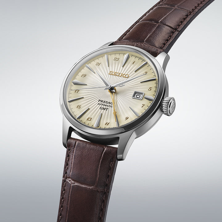 SEIKO PRESAGE SSK041J1 ‘ACACIA’ COCKTAIL TIME GMT MEN WATCH