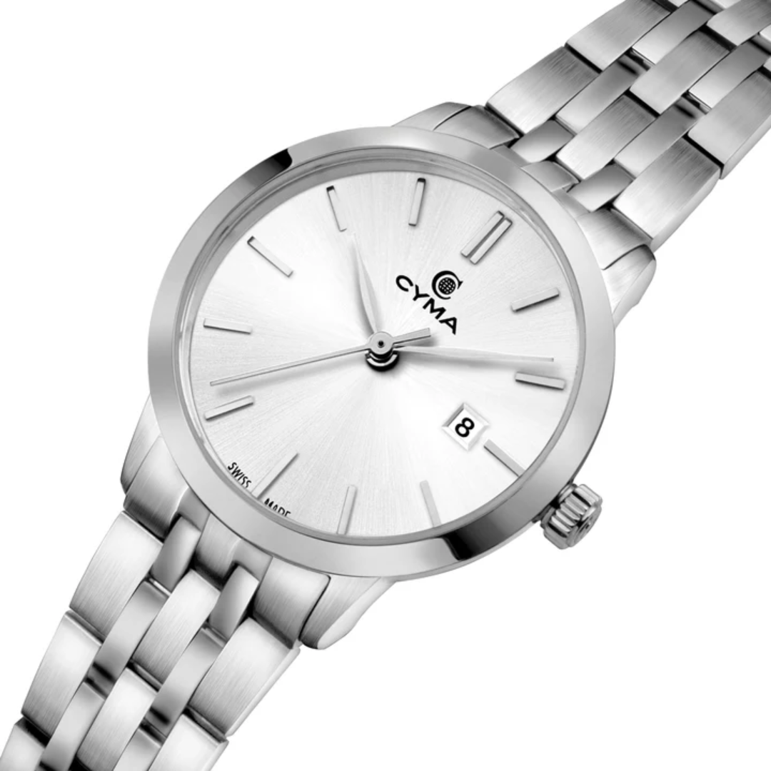 CYMA W02-00807-001 INTELLIGENTSIA QUARTZ STAINLESS STEEL SILVER WOMEN WATCH