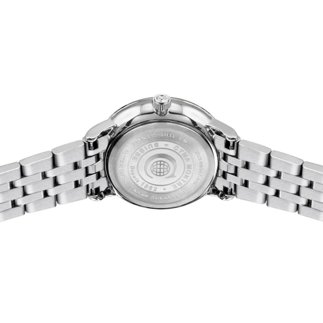 CYMA W02-00807-001 INTELLIGENTSIA QUARTZ STAINLESS STEEL SILVER WOMEN WATCH