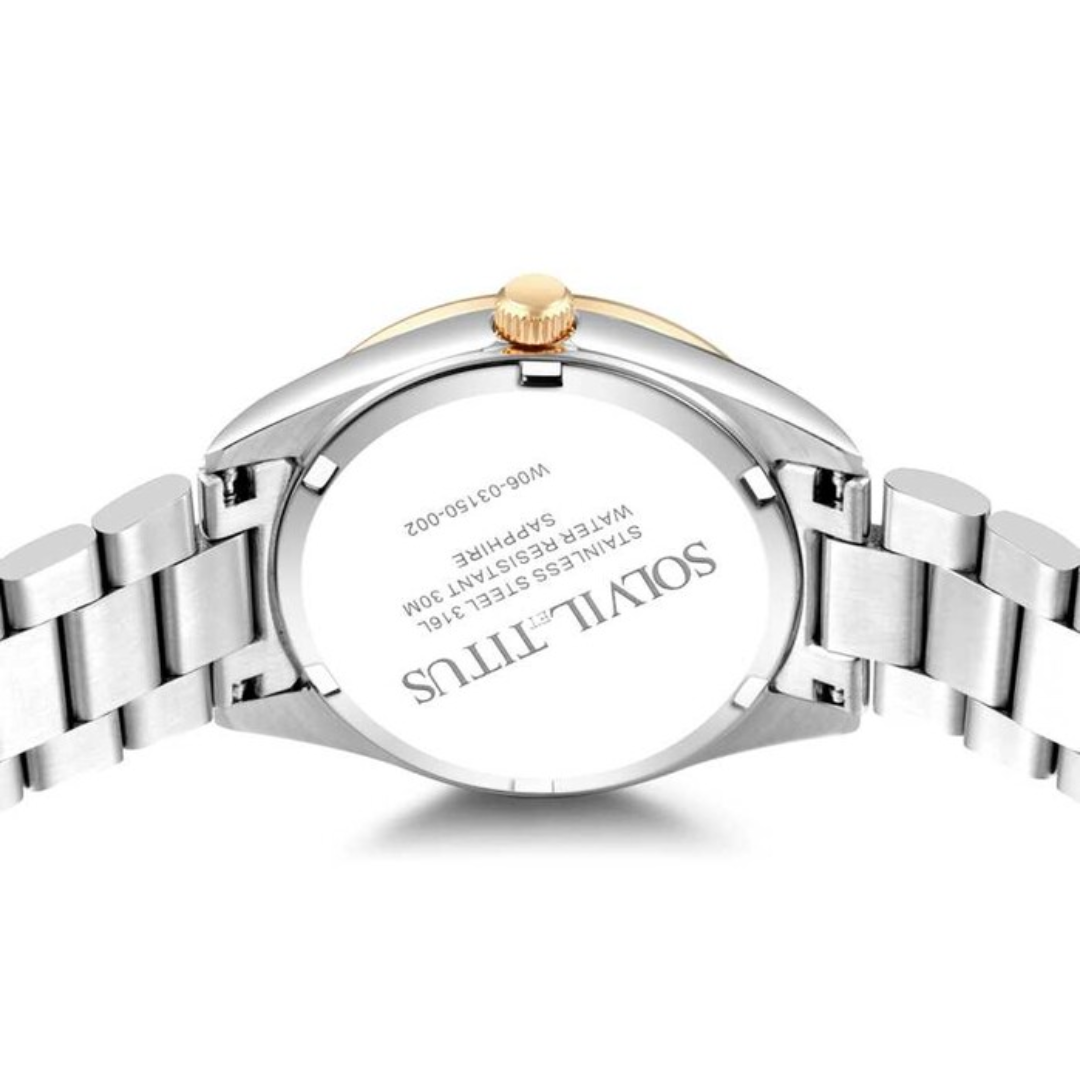 SOLVIL ET TITUS FAIR LADY W06-03150-002 3 HANDS QUARTZ WOMEN WATCH