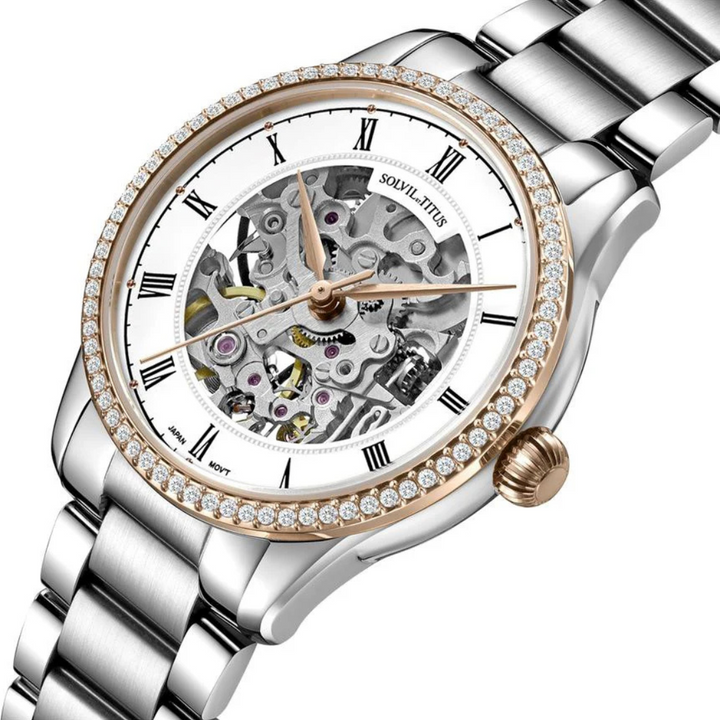 SOLVIL ET TITUS CLASSIC W06-03311-003 3 HANDS AUTOMATIC WOMEN WATCH