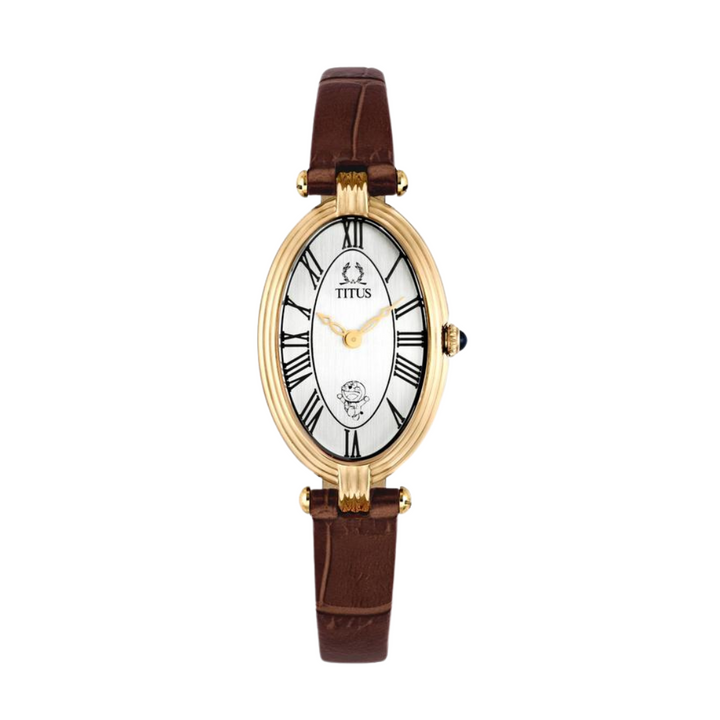 SOLVIL ET TITUS DORAEMON W06-03312-002 2 HANDS QUARTZ LEATHER WOMEN WATCH