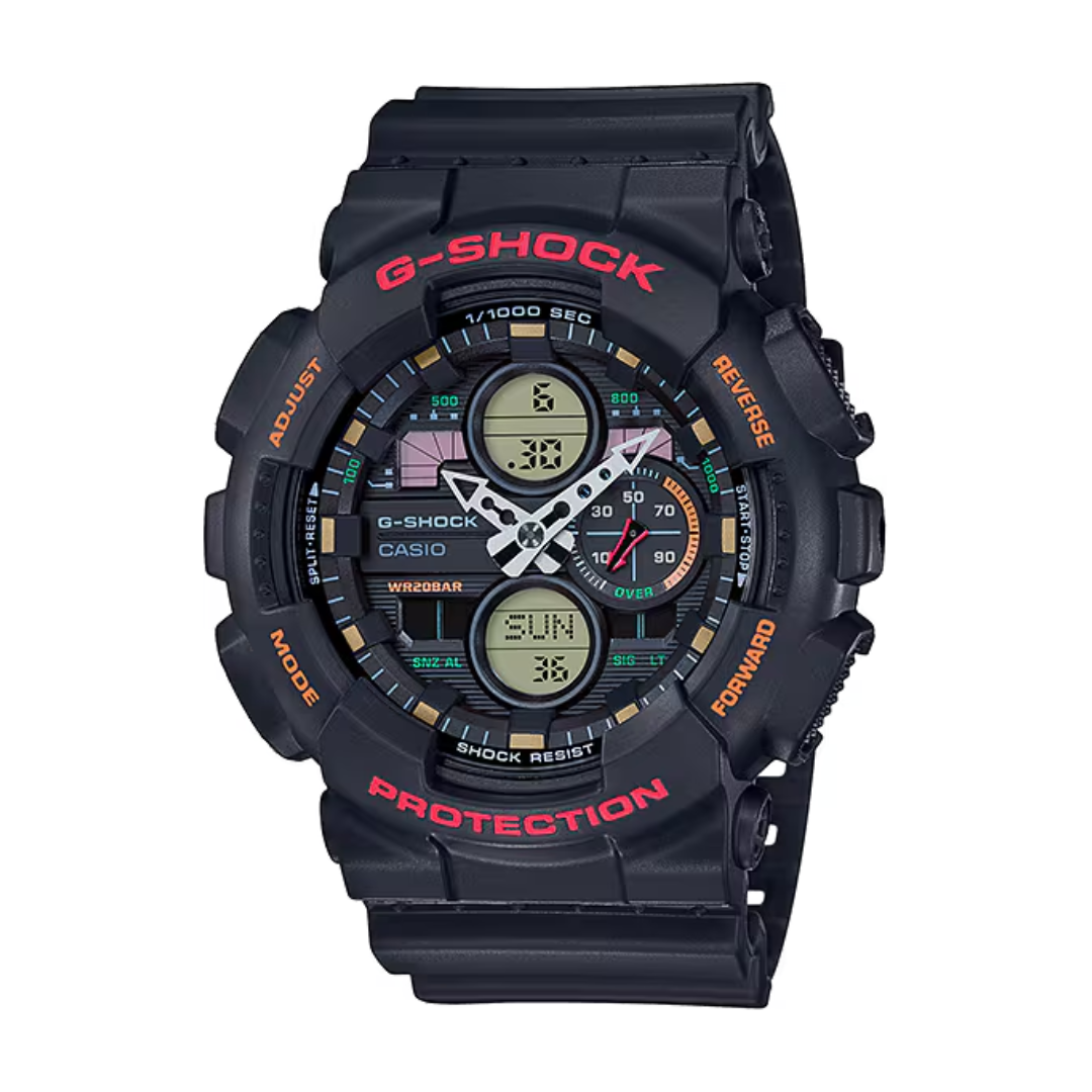 CASIO G-SHOCK GA-140-1A4DR STANDARD ANALOG-DIGITAL BLACK WATCH