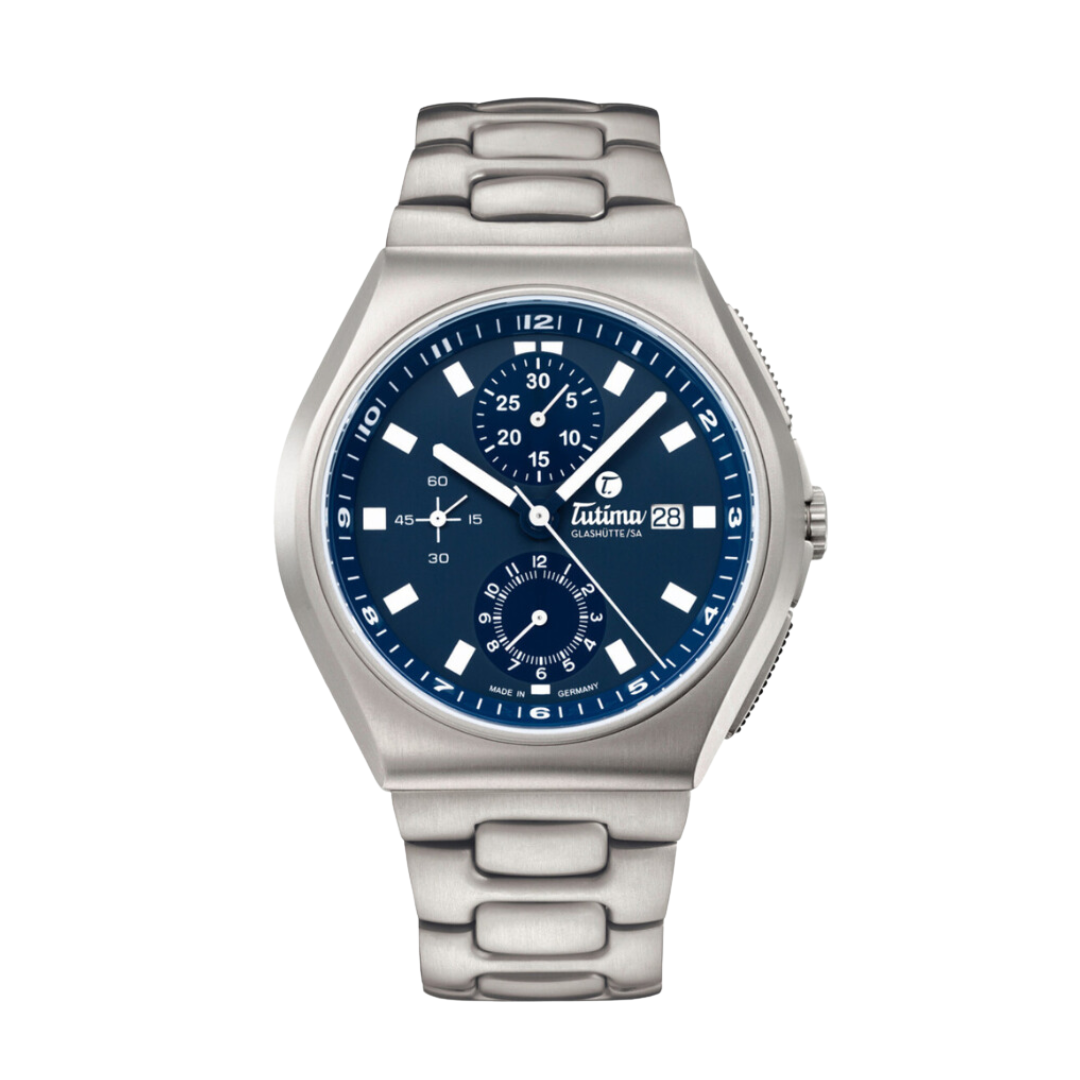 TUTIMA GLASHÜTTE M2 COASTLINE CHRONOGRAPH 6430-04 AUTOMATIC MEN WATCH