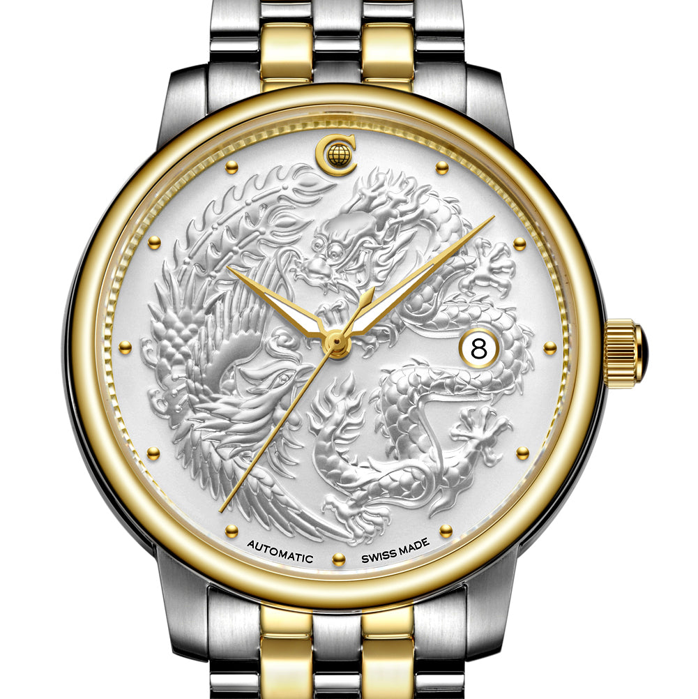 Golden dragon clearance mechanical watch