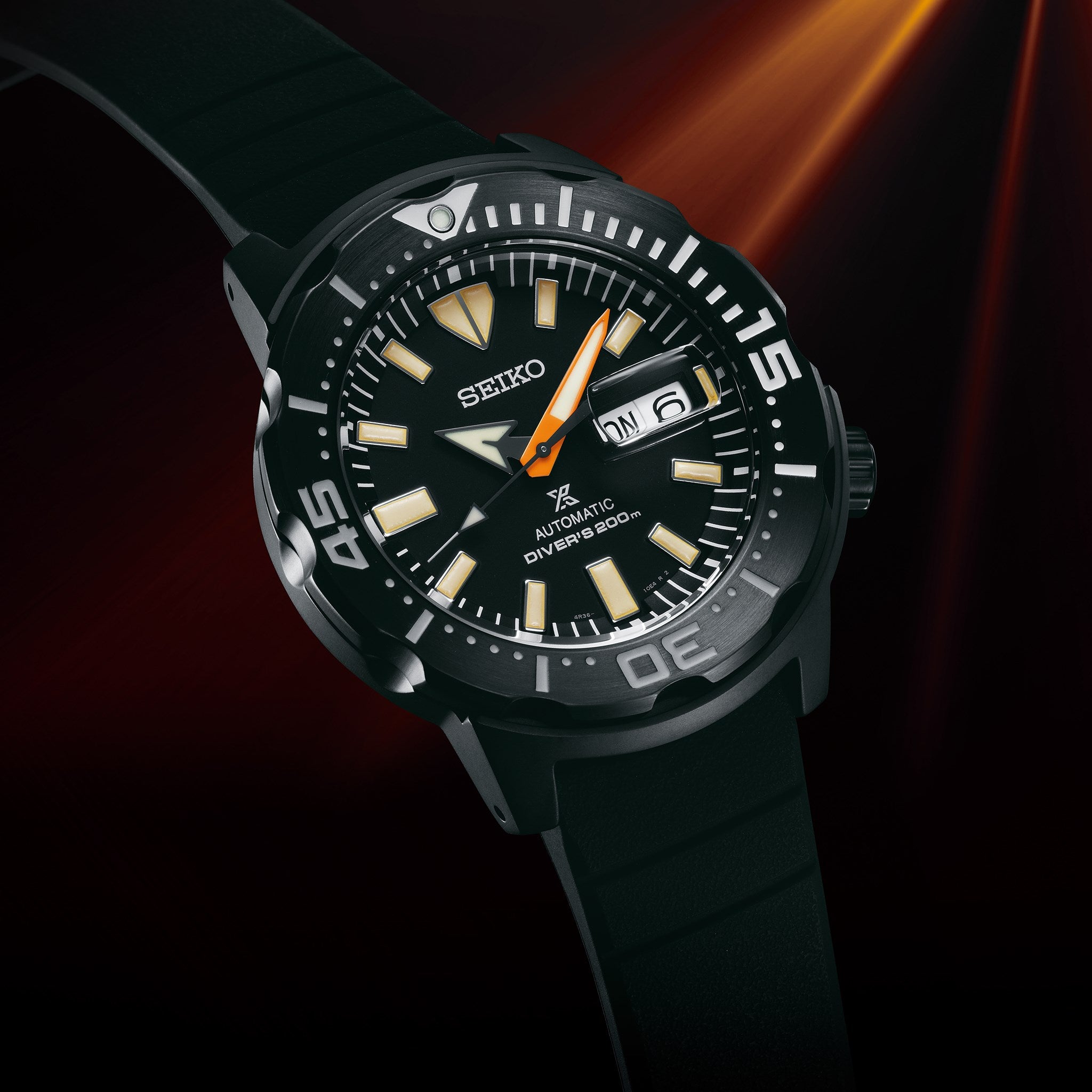 Seiko black monster watch sale