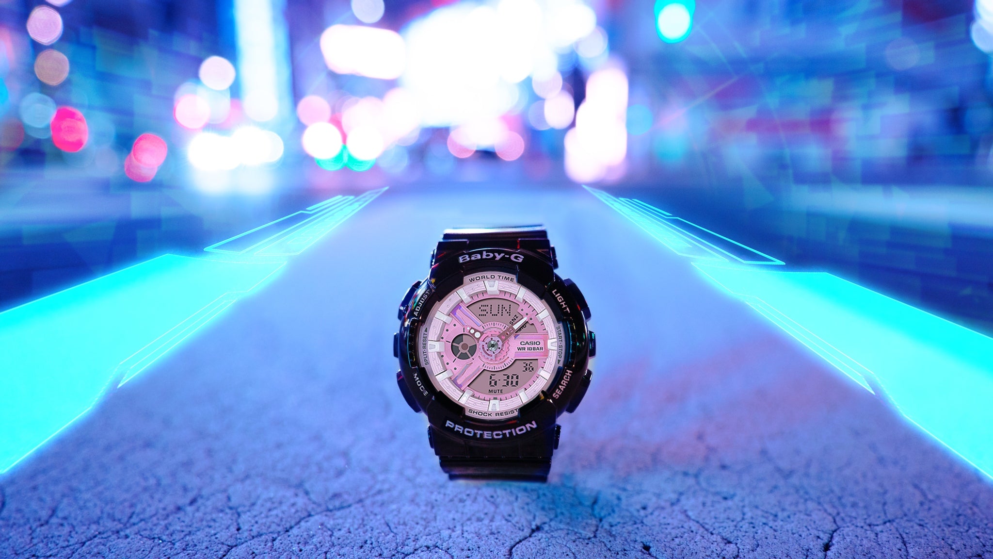 Casio baby g black on sale pink